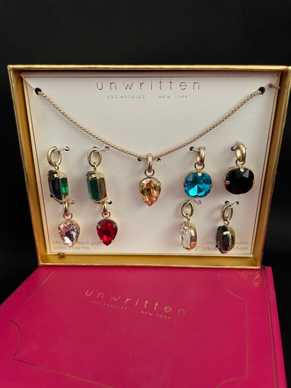 Unwritten Gold-dipped Necklace with Interchangeable Charms New in BOX - Picture 2 of 10